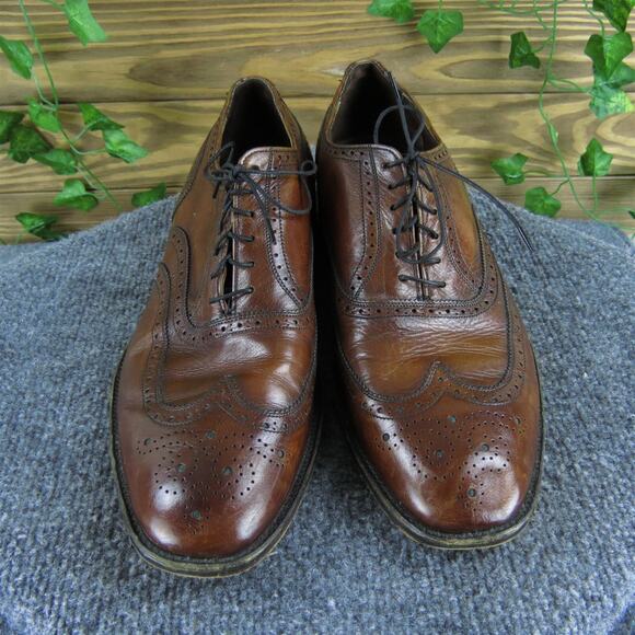 Freeman Men's Wingtip Oxford Brogue Brown Size 9.5 Wide Used 2025 - Picture 2 of 7